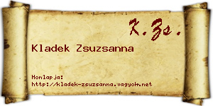 Kladek Zsuzsanna névjegykártya
